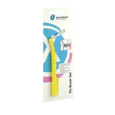 Pic Brush mezizubní kartáček držák + 1 ks žlutý