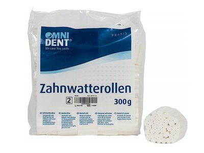 Jednorázové nesterilní vatové válečky OMNI vel. 2 Ø 10 mm 79035