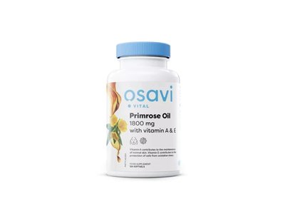 Osavi - Pupalkový olej 1800 mg s vitamínem A a E, 60 softgel kapslí