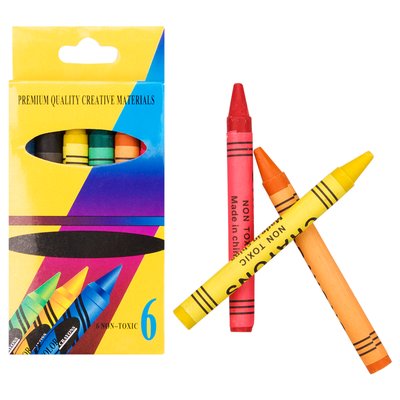 Zabawka - Kredki świecowe 6 sztuk