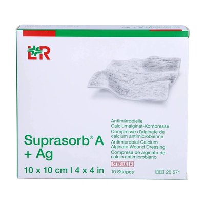 Komprese sterilní Suprasorb A+Ag 10cm x 10cm (bal.10ks)
