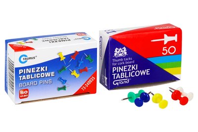 Pinezki do tablicy korkowej 50 szt.
