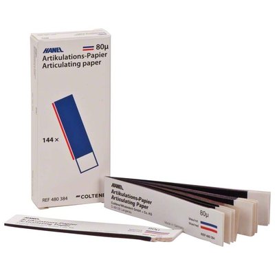 Hanel artikulační papír I-80µ modročervený 144ks
