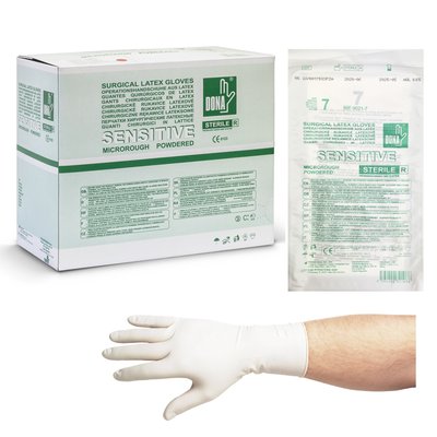 Rukavice Dona Sensitive sterilní s pudrem - 6.5