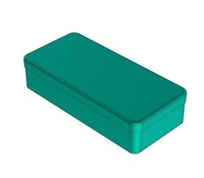 Box aluminium 21x10x5cm, zelený