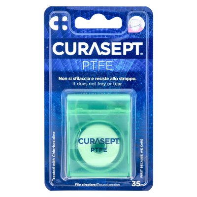 Nić dentystyczna płaska pokryta teflonem 35 m Curasept