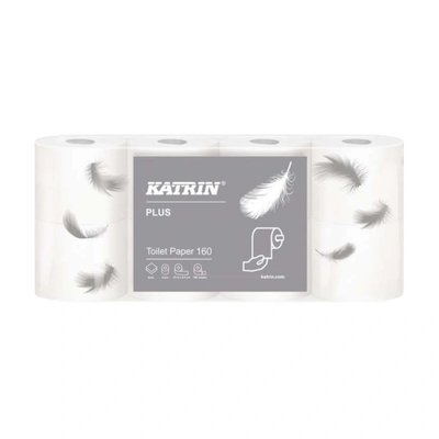 Papír toaletní Katrin, 2vr., bílý, 18,2m (bal.8ks)