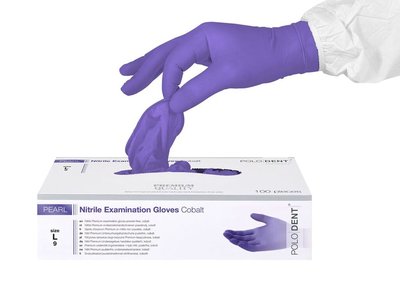 POLODENT nitrilové rukavice Cobalt - M