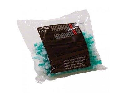 TOP FLEX jednorázové odsávací kanyly, 14,5cm, 100ks, tmavě zelená