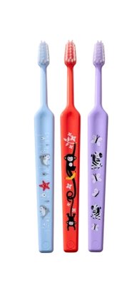 TePe Mini x-soft, zubní kartáčky 0-6 let, 2+1 zdarma
