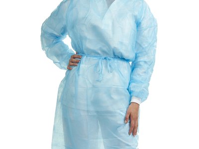 EURONDA Chirurgický ochranný oděv sv.modrý, univerzální velikost, 50ks/bal, (270426)