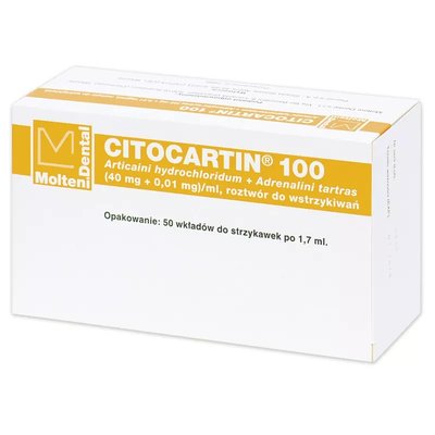 Citocartin 100 iniekcje, 1,7 ml, 50 wkładów Molteni