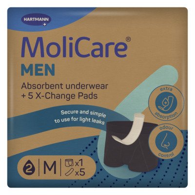 MoliCare MEN absorpční spodní prádlo M 1 ks + vložky X-Change 5 ks​