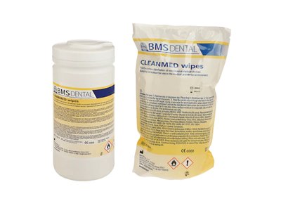 CLEANMED Dezinfekční ubrousky s alkoholem - Dezinfekční ubrousky v dávkovači