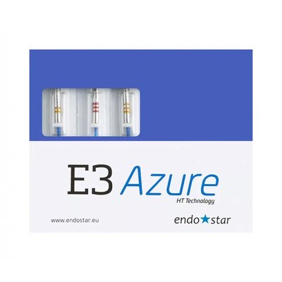 Pilniki Endostar E3 AZURE 3szt assortyment 25mm - Wybierz typ:: Basic (30/08 25/06 30/04 25mm)