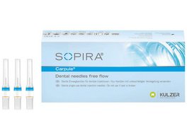SOPIRA® Carpule® Free Flow Kanülen - Packung 100 Stück 27G, 25 mm, langer Anschliff, orange, Typ Injektion...