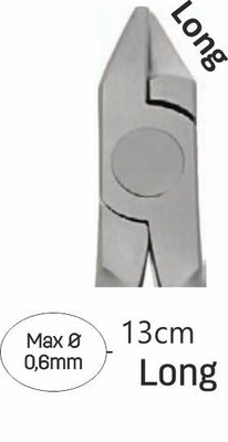 Kleště Aderer dlouhé Maks průměr 0,6mm, 13cm