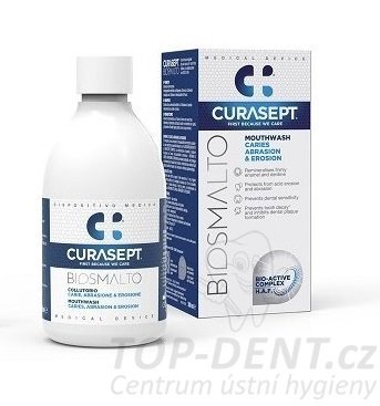 Curasept Biosmalto Caries Abrasion&Erosion ústní voda pro posílení zubní skloviny, 300 ml