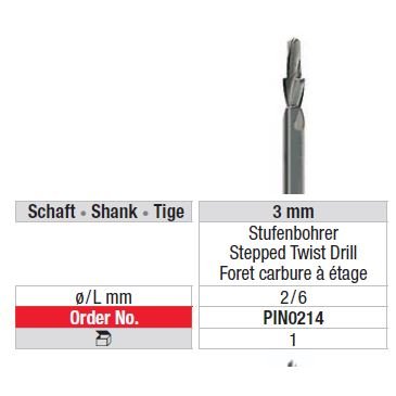 Vrták pro vodící čepy P214