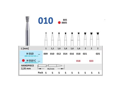 HORICO diamantový brousek - obrácený kónus, H010 - Parameter_0: normal, Parameter_1: Průměr 2,1mm (021)
