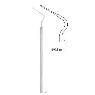 Cpátko jednostr.kořenové lomené; 0,8 mm; 16,0 cm