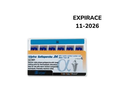 Alpha gutaperčové čepy 30/.04, 60ks