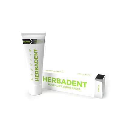Zubní pasta Herbadent Remin, z bylin, pro obnovu skloviny, 75 g