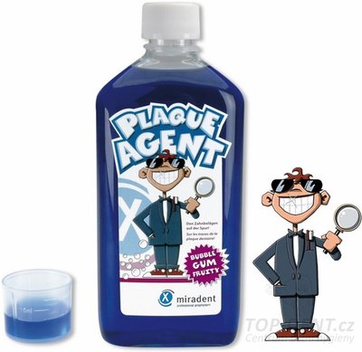 Miradent Plaque Agent roztok na indikaci plaku, 500 ml