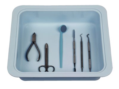 Plastový tácek, hluboky, modrý