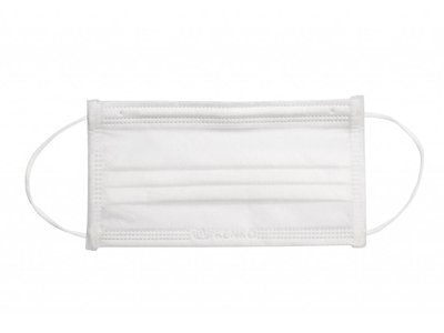 KENKO 4-vrstvá jednorázová ústenka, bílá, na gumičku 50ks