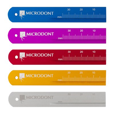 Linijka endodontyczna metalowa 1 szt. MICRODONT - czerwony