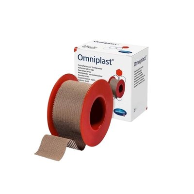 Náplast cívková Omniplast textilní, 5 m, 1 ks - 2,5 cm