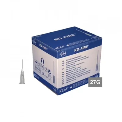 Jehla inj. šedá 0,4x20 100ks KDM 27G