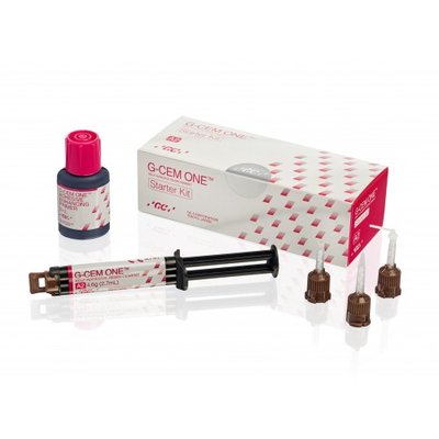 G-CEM ONE Twin Refill A2, 2x G-CEM ONE Syr. (4,6g), 15x GC Automix Tips Regular, 5x GC Automix endo tips
