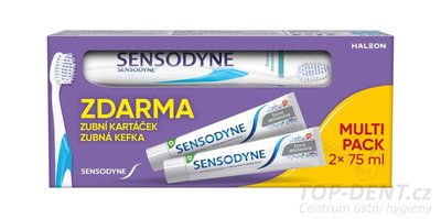 Sensodyne Extra Whitening Multipack zubní pasta + kartáček, 2x75ml