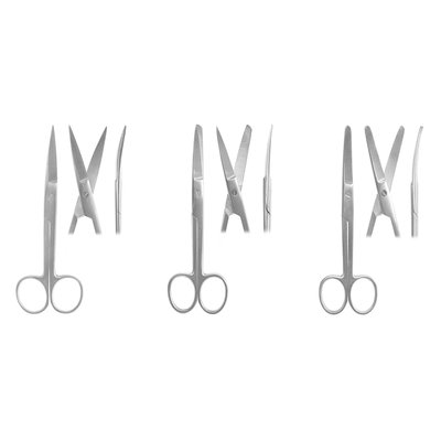 Nůžky chirurgické zahnuté, 16 cm