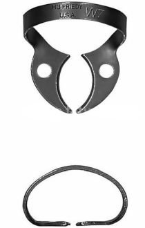 Rubber Dam Wingless Clamp W7 Hu-Friedy Black Line