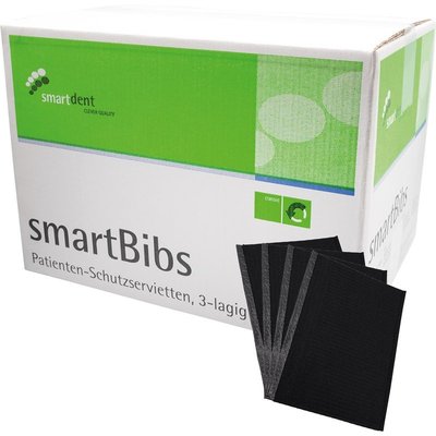 smartdent smartBibs 33 x 45cm Černá 500ks