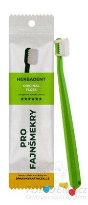 Herbadent Original FLOSS zubní kartáček kónickými vlákny 5* - světle zelený (sáček), 1 ks