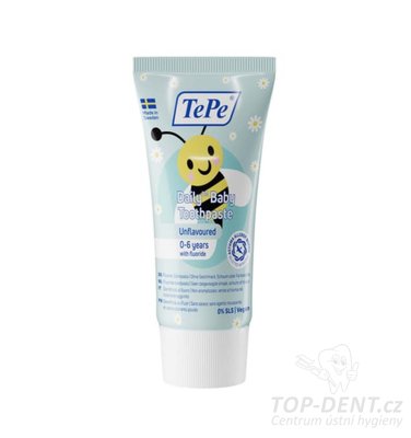 TePe Daily Baby zubní pasta 0-6 let (bez příchuti), 50ml