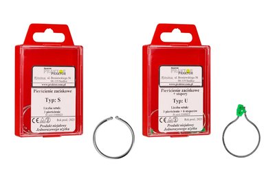 Pierścień zaciskowy Praktor - typ U - ze stoperami