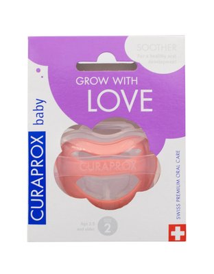 Curaprox Grow With Love 30 m+ dudlík - KORÁLOVÝ