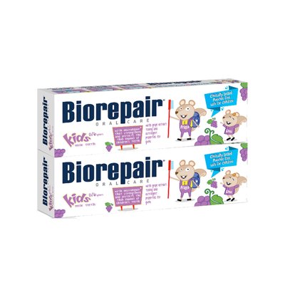 BioRepair Kids Grape 0-6 dětská zubná pasta 2×50 ml