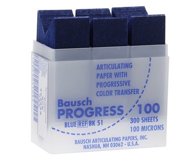 Kalka artykulacyjna 100µ niebieska 300 szt. BK 51 Bausch