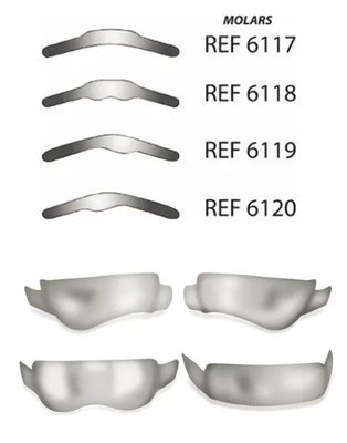 Matrice anatom.kov molar 0,03mm, 30ks - 6120