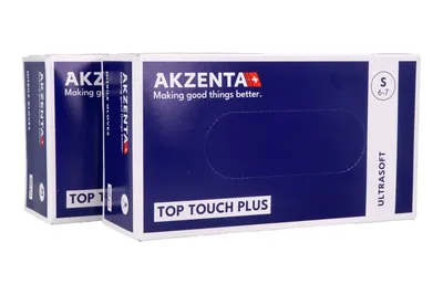 Rękawiczki nitrylowe Ice Blue Akzenta 100 szt. - S