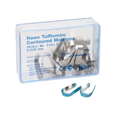 Kerr™ Hawe™ Tofflemire Countoured Matrices 1101 C 0,038mm 30ks