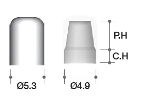 MEGAGEN OS Solid Post Cap ø5.3 - CH=2, PH=7.0