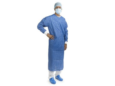 EURONDA Chirurgický ochranný oděv - plášť tmavě modrý, vel. XL, 12ks 270407