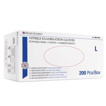 HS-rukavice nitril nepudrované bílé Soft L, balení 200 ks